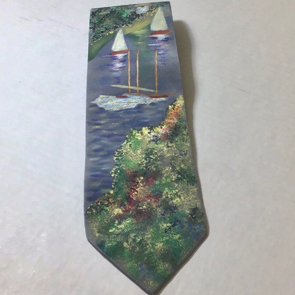 Museum of Fine Arts Boston Hand Painted Silk Tie